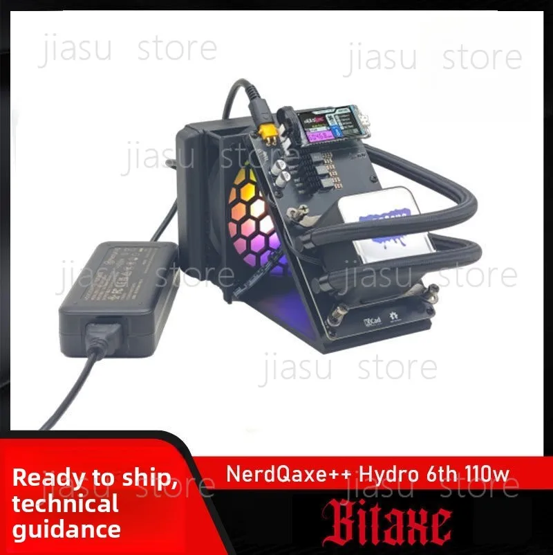 NerdQaxe++ Hydro Rev6.1 6TH/s 110W BTC Solo Miner, Quiet Liquid Cooling Lottery Machine