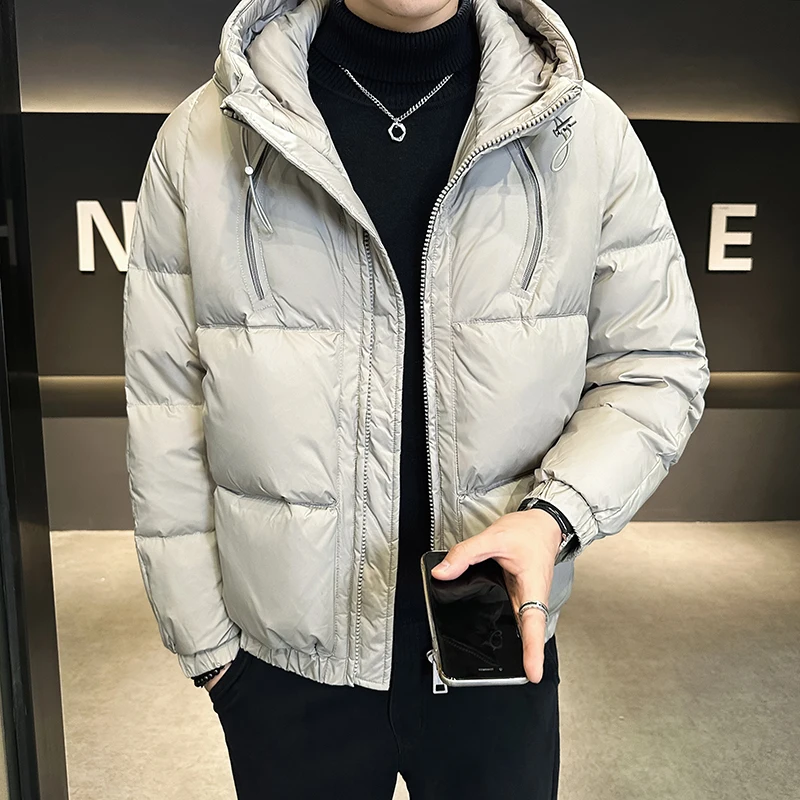 2024 new arrival Men's winter jacket white duck down jackets men,mens fashion thicken warm parkas casual trench coat size M-4XL