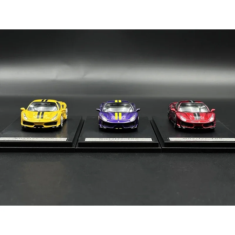 IM 1:64 Novitec 488 capó de motor de pista abierto Diecast Diorama colección de modelos de coches juguetes en miniatura Ichiban