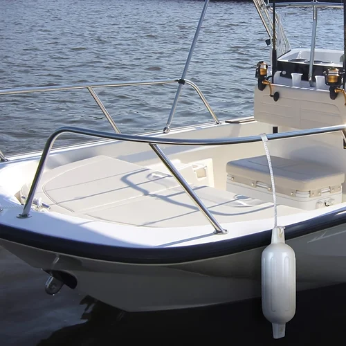 Imagen 2 del producto KOETSU Guardabarros inflables para barcos, paquete de 2/4, parachoques marinos universales de PVC con varillas y líneas, incluye bomba de aire portátil