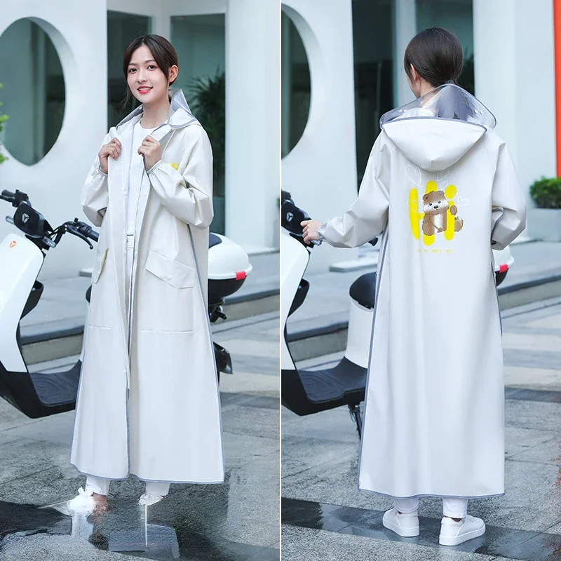 Thickened and Lengthened Electric Battery Car Eva Raincoat Women's Long Full Body Rainproof One-piece Adult Poncho