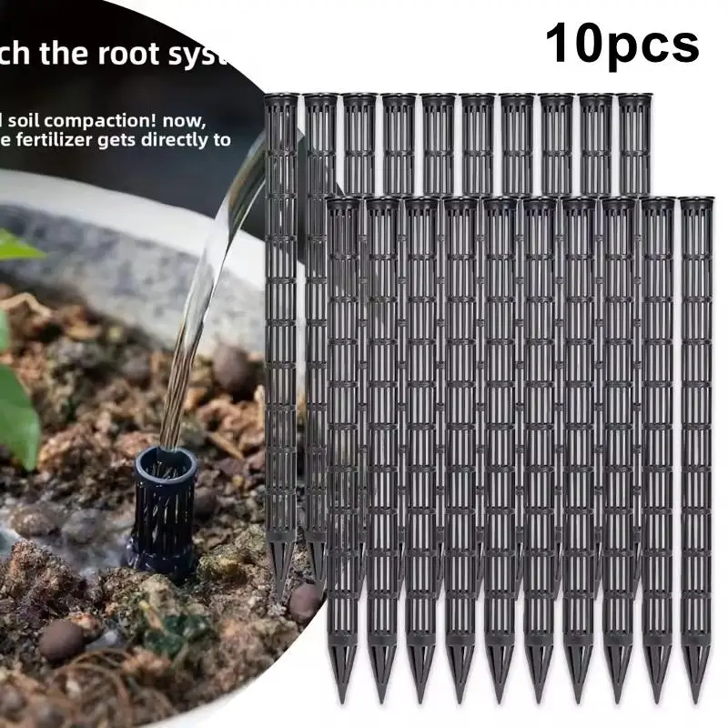 10Pcs Plant Aeration Tubes For Pots -Root Rot Prevention,Prevent Overwatering For Healthy Roots,Wet-dry Cycle.gardening Tools