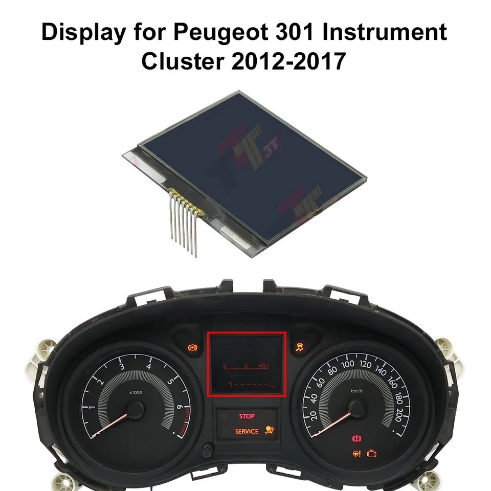 

Dashboard LCD Display for Peugeot 301 Instrument Cluster