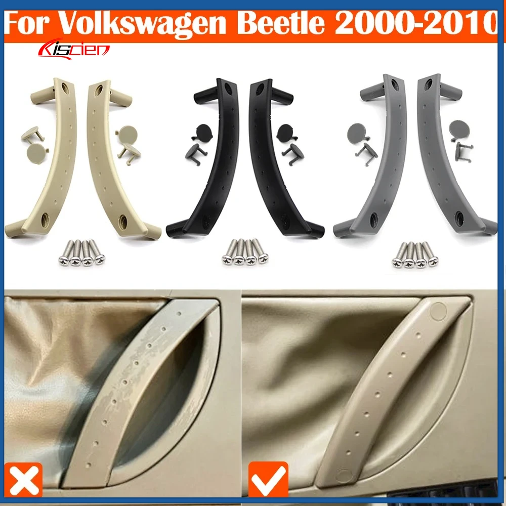 

Interior Left Right Door Panel Pull Handle Cover Repair Kit Replacement for Volkswagen VW Beetle 1998-2010 1C0867171A 1C0867172A
