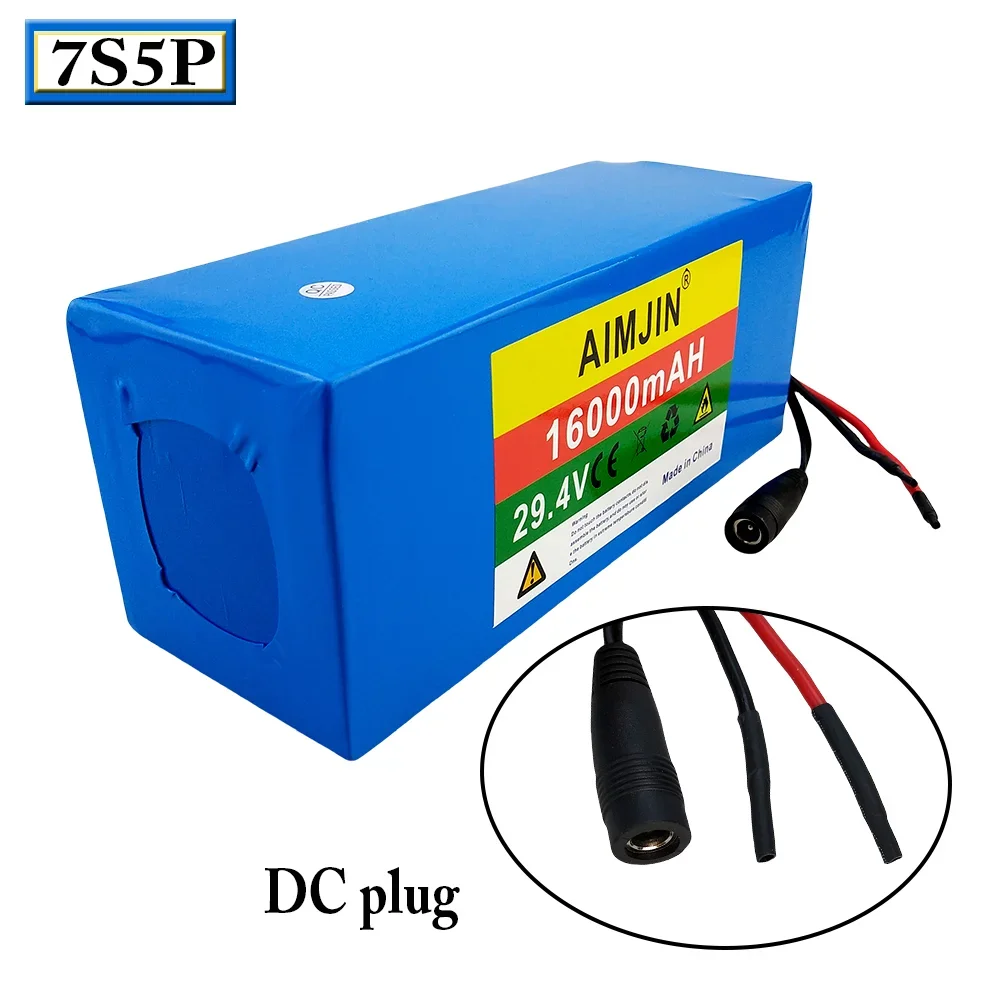 High quality 7S5P 29.4V 16Ah  500W  18650 lithium battery, suitable for lithium-ion batteries in wheelchairs and bicycles