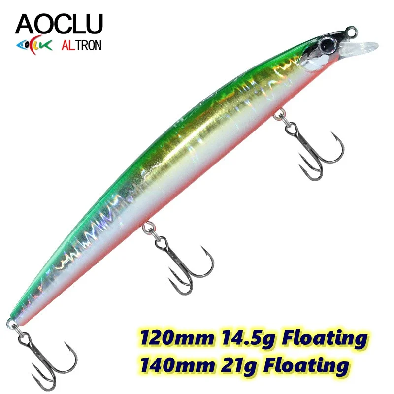 AOCLU Floating Big Minnow 140mm 21g Hard Bait Wobbler Jerkbait Lure Magnet Weight Transfer For Easy Long Distance Cast Quiver