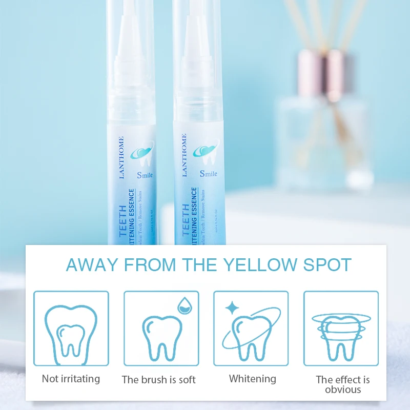 Teeth Whitening Essence, Flawless Teeth & Remove Stains, Whitening & No Irritating, 3pcs/4*3ml