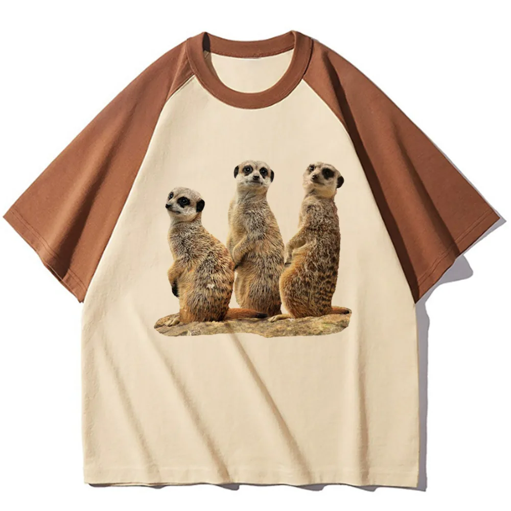 Meerkat t-shirts women designer t-shirts female 2000s clothing