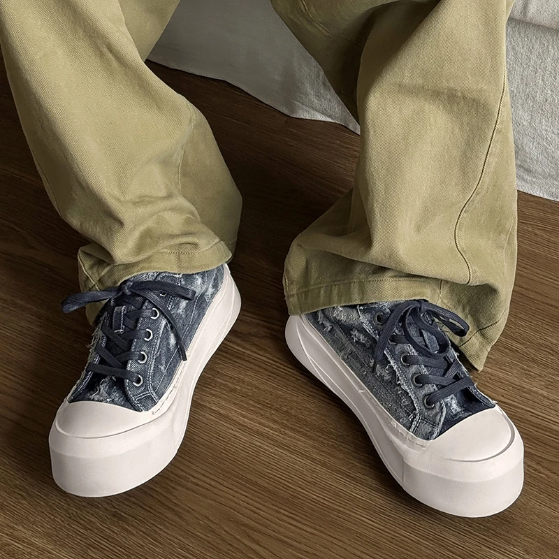 

Новинка весны и лета 2024, новая удобная повседневная модная универсальная мужская парусиновая обувь высокого качества, дышащая, удобная