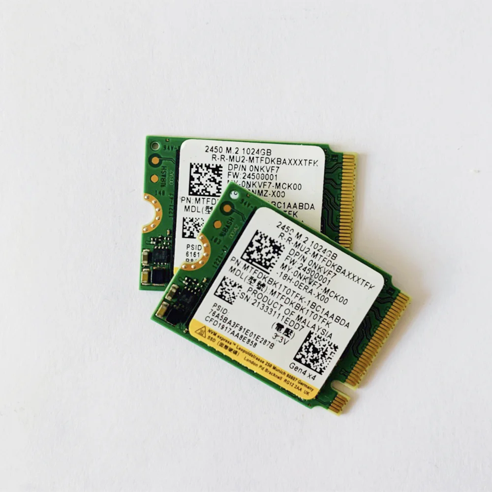 Brand New 2450 2230 1TB 512GB 256GB NVME PCIe Gen4 x 4 SSD Up to 3320MB/S 2230 SSD For Micron