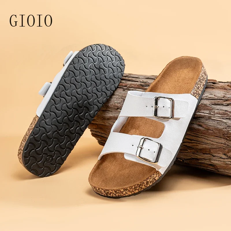 GIOIO Men's Fashionable Slippers for Home and Outdoor Waterproof Non-Slip Slip-On Fashionable Versatile Slippers