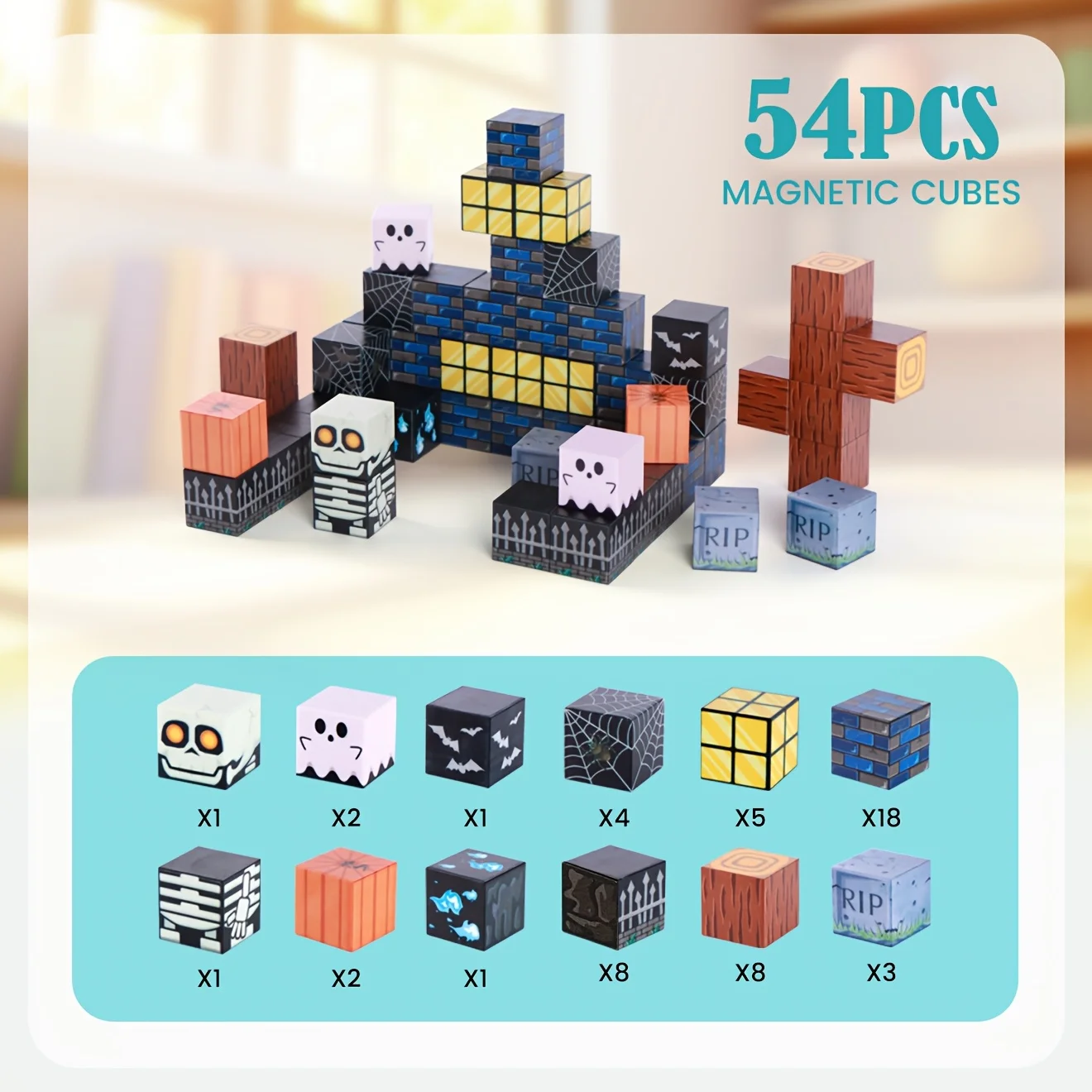 Magnetische Bausteine, Bergmagnet, Weltwürfel zum Stapeln, Bauset, erziehen, sensorisches Spielzeug, Kinder, Jungen, Mädchen, DIY