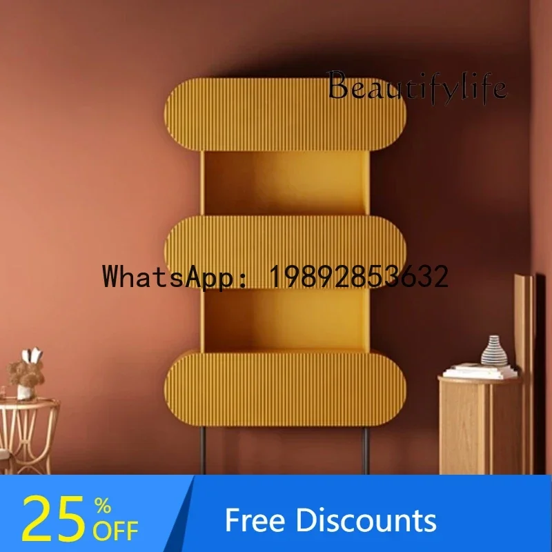 

CC Storage Showcase Bookshelf Nordic Simple Bookcase Living Room Bedroom Display Storage Designer Fashion