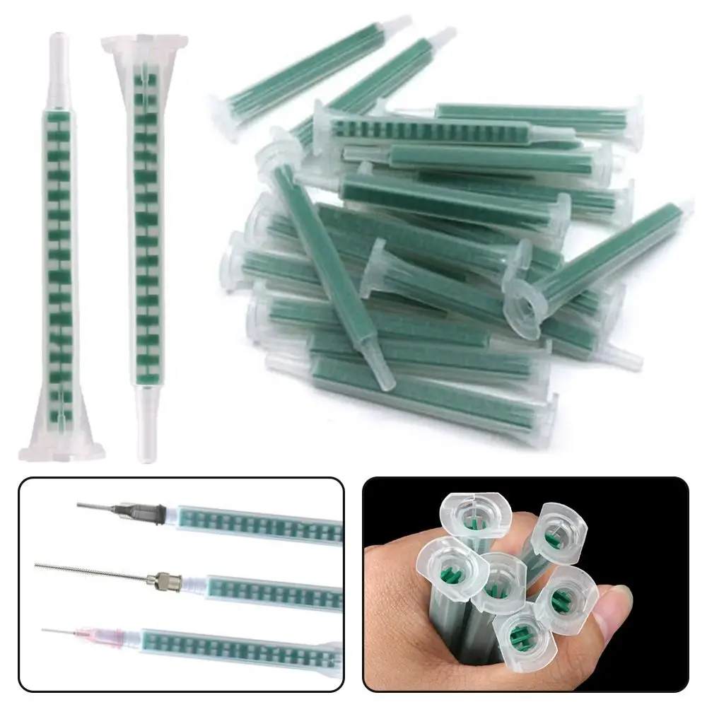 Hot Sale Static Mixer Portable Epoxy Resin Mixing Tube AB Glue Gun Nozzles Syringe Two Component Resin Liquid Mixing Machine