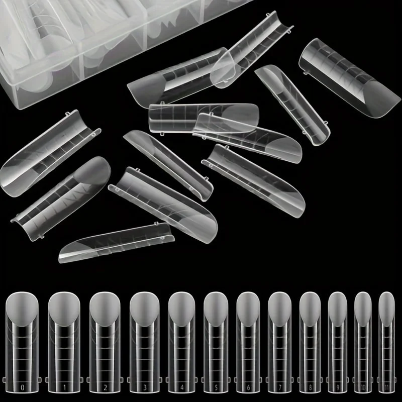 Matte dual nail forms voor poly gel nagelverlenging square full_voghion.com