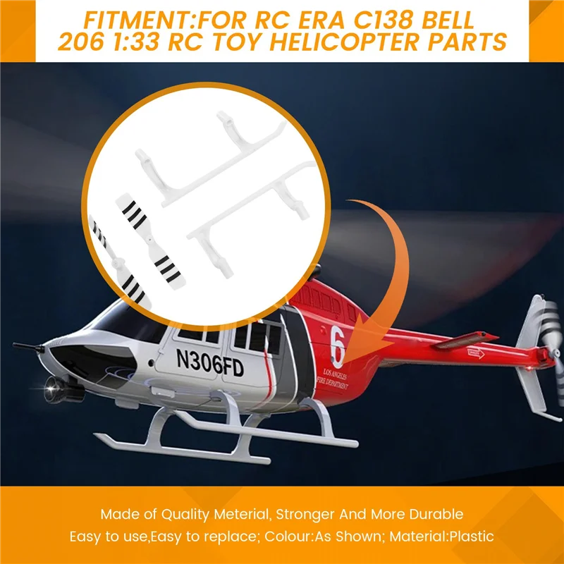【Найвичайшая цена!】2X RC Toy Helicopter Upgrade C138 Ходовая часть и хвостовой ротор Комплект для RC ERA C138 Bell 206 1:33 RC Toy Helicopter