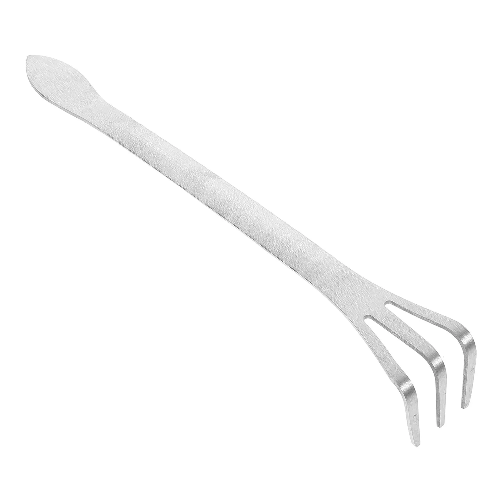 Small Stainless Steel Garden Rake for Planting Vegetables Flowers Beach Combing Soil Aeration Weeding Loosening Compact Hand