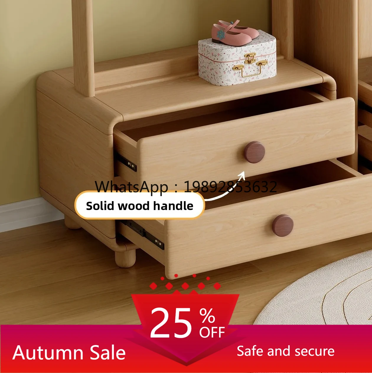 

wardrobe solid wood bedroom storage locker household large-capacity storage cabinet