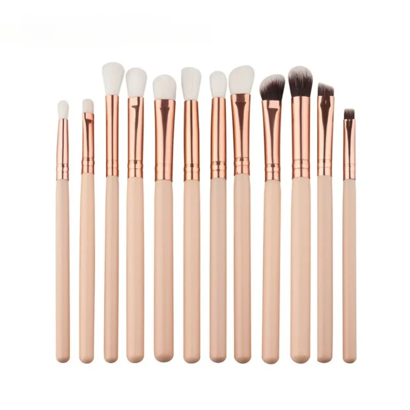 

12pcs/set Eye Makeup Brushes Blending Powder Blush Professional Makeup Brush Set Cosmetic Kabuki Kit Eyebrow Brush