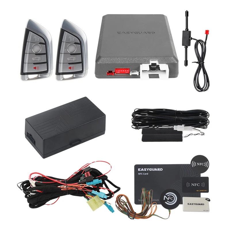 EASYGUARD semi plug play car alarm system EC211PP-BM2-D3 only  fit for newer 2020+ cars passive keyless entry & remote start