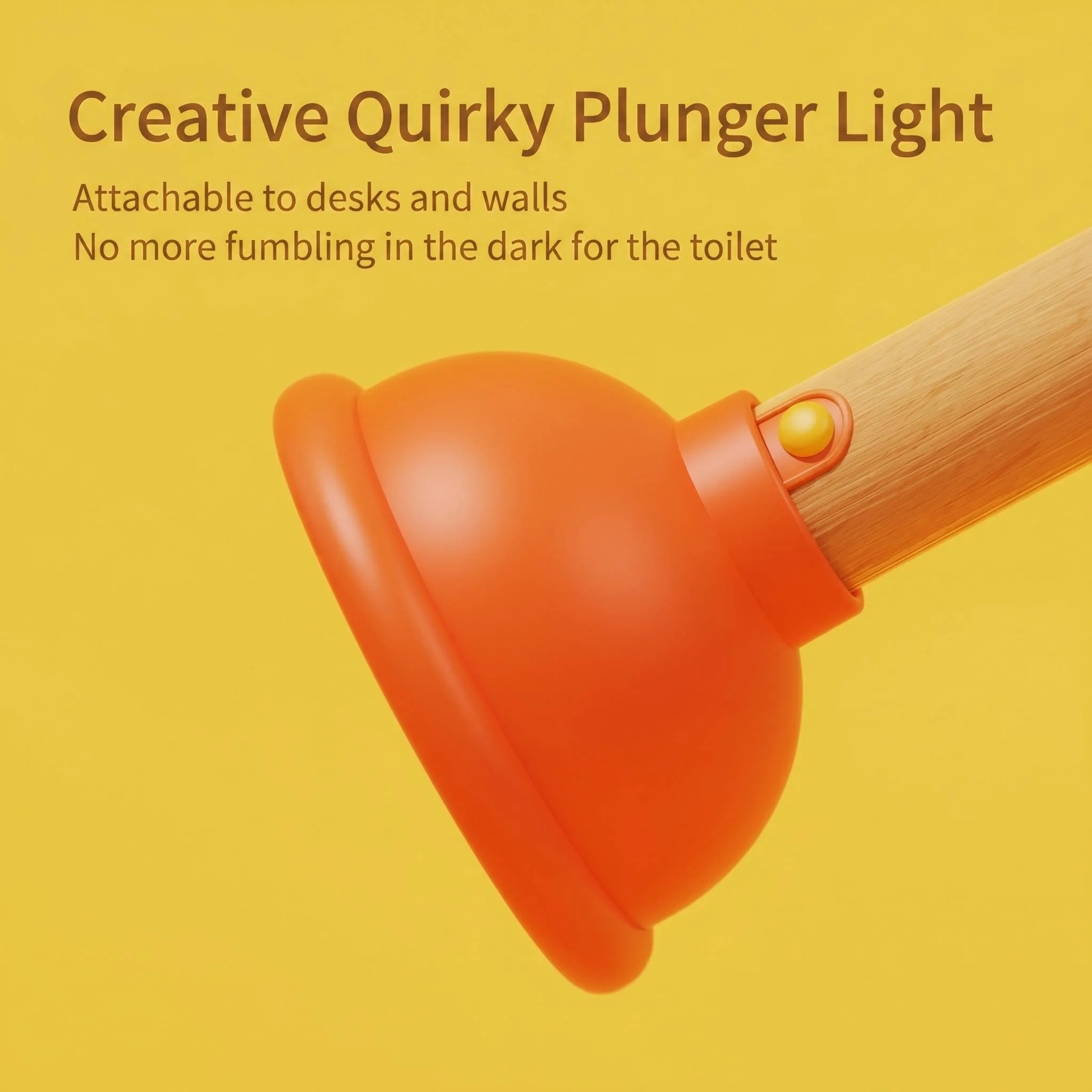 Funny Plunger Silicone Night Light Mini Suction Toilet Lamp USB Recharge Long Lasting Battery Halloween Creative Gift Dally gift