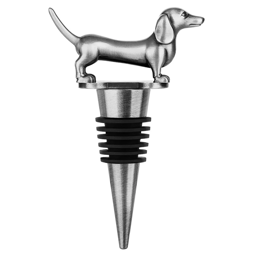 Wine Bottle Stopper Dachshund Dog Decoration Wine Gift for Dachshund Lovers Reusable Vacuum Sealed Champagne Stopper