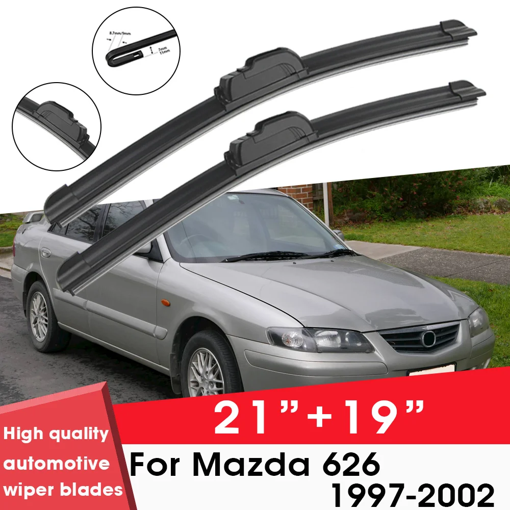 

Car Wiper Blade Blades For Mazda 626 1997-2002 21"+19" Windshield Windscreen Clean Rubber Silicon Cars Wipers Accessories