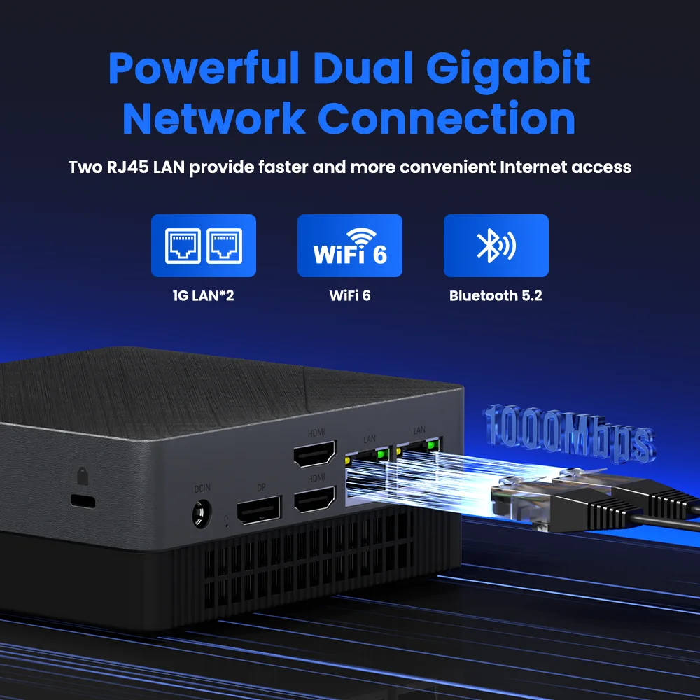 Texhoo MINI PC AMD Ryzen7 5800H R5-7530U 5625U 16G DDR4 2666MHz 512G SSD WIFI6 BT5.2 Desktop Mini Computers Dual 4k Display