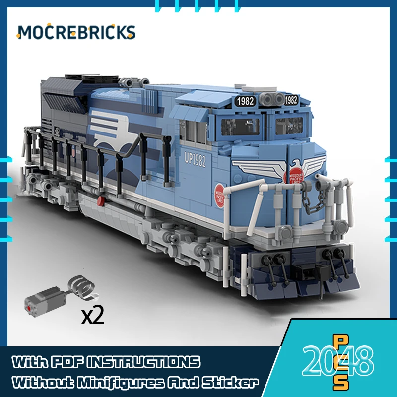

Union Pacific Heritage SD70ACE Container Train MOC Model Building Blocks DIY Assembly Technology Bricks Puzzle Toys For Kid Gift