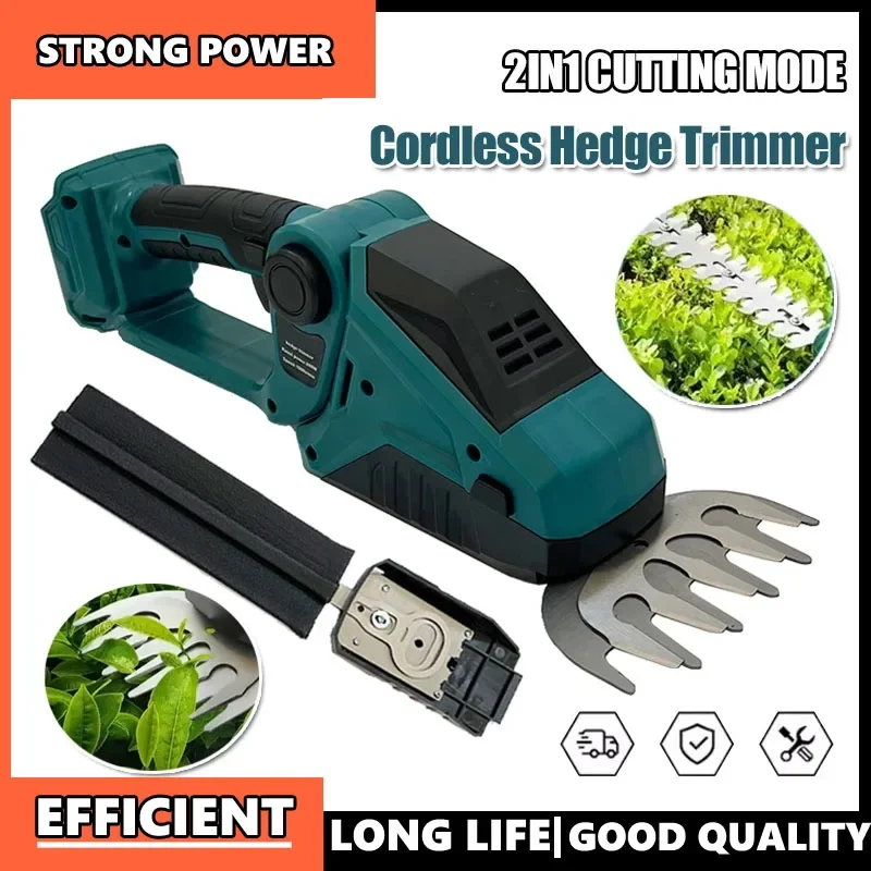 Pemangkas Rumput Tanpa Kabel Makita 18V, 2-in-1 Mini Genggam, Pemotong Rumput Listrik untuk Pemangkas Semak di Taman