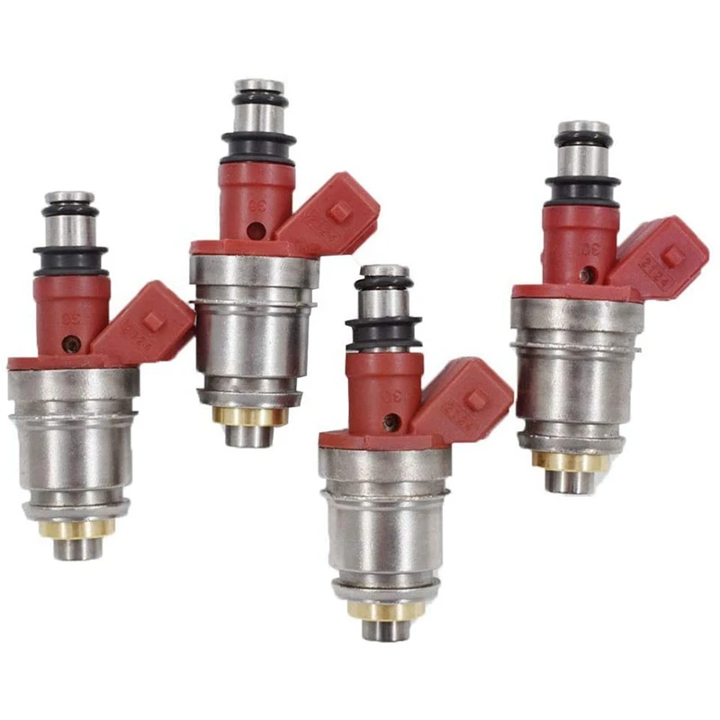 4Pcs Fuel Injectors 16600-86G00 Replacement For Nissan Pickup 2.4L 1995 D21 2.4L 1990-1994 JS2-1 16600-86G10 16600-86G00