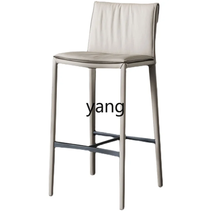 

LTT bar chair leather modern simple light luxury high stool bar chair