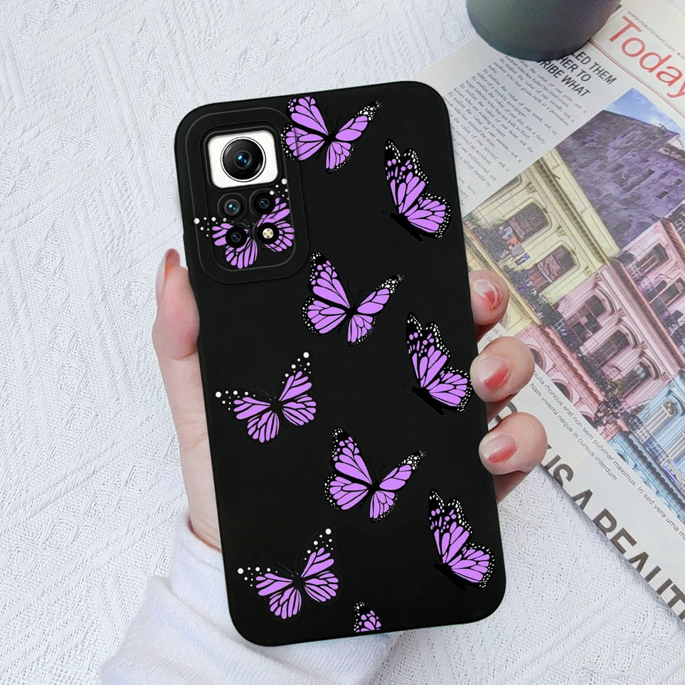 Luxury Case For Xiaomi Redmi Note 11 11S 4G 5G Sweet Girl Liquid Back Cover Shockproof Coque For Note11 11 S Funda Shell Bumper