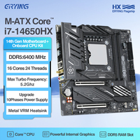 ERYING DIY Gaming Computer Motherboard CPU Combo Interposer Kit i7 14650HX Procesador 16C24T DDR5 SATA/NVME M.2 PC Completo