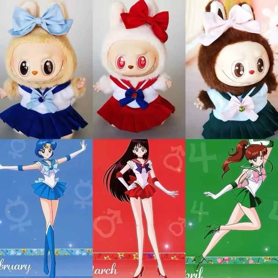 

Одежда для Labubu 17 см V1 Labubu, милая униформа моряка, красивая одежда воина для девочек, подарки для сидения на вечеринку