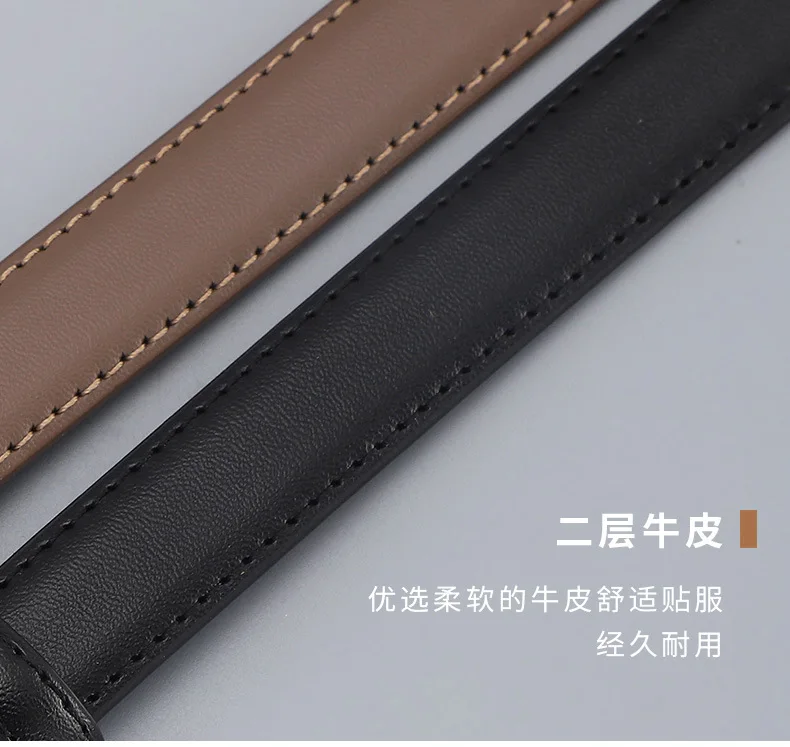 Damen-Gürtel aus zweilagigem Rindsleder mit Legierungsdornschließe, vielseitiger, luxuriöser und minimalistischer Gürtel für Anzüge und Jeans – Detail 11