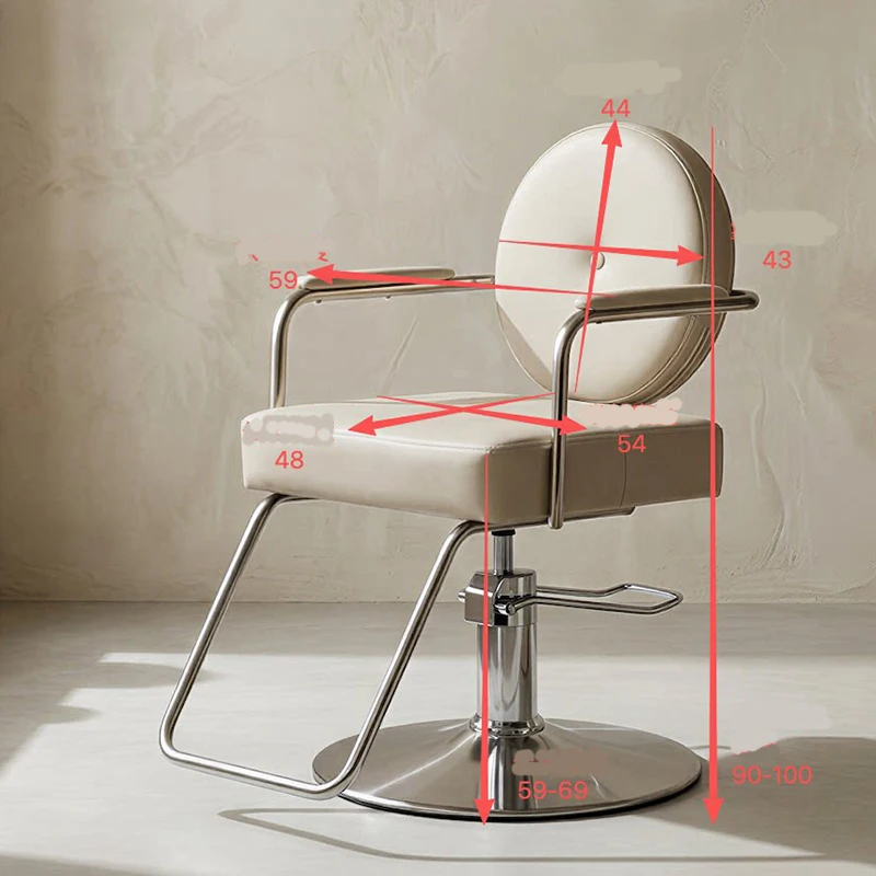Large Capacity Simple Barber Chair Swivel Hydraulic Salon Chair Beauty Height Adjustable Cadeira Barbeiro Salon Furniture