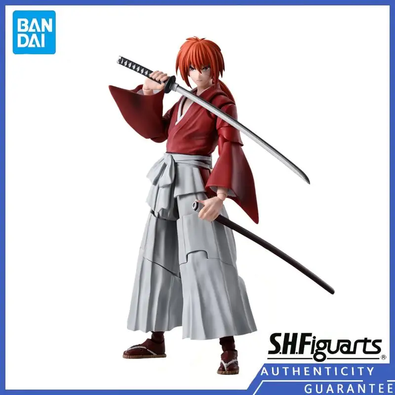 [In stock] Bandai S.H.Figuarts SHF 13.5CM Rurouni Kenshin HIMURA KENSHIN Action Figure Garage Kits Finished Goods Model Toy