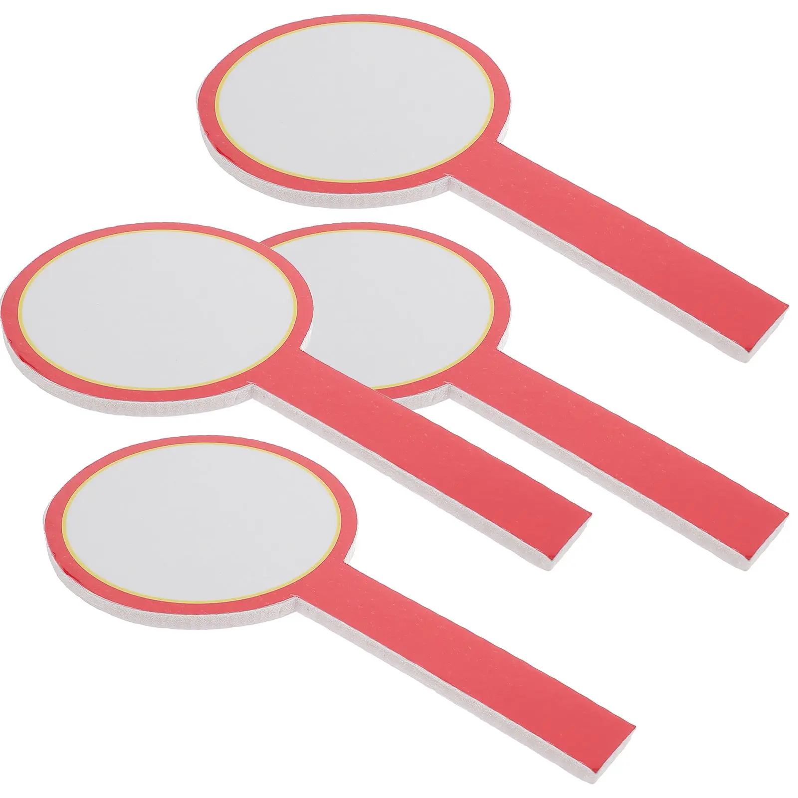 4pcs Board Dry Erase Blank Paddles Mini Whiteboards Handheld Foam Rewritable Student Auction Sports Events