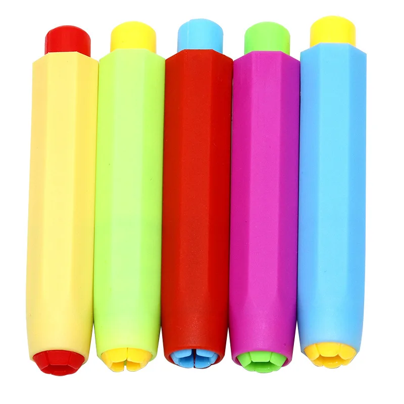 Chalk Clip Holder Chalk Cover Clip Colourful Chalk Case Clean Box Dustproof Prevent Breaking Chalk Extension for Writing Drawing