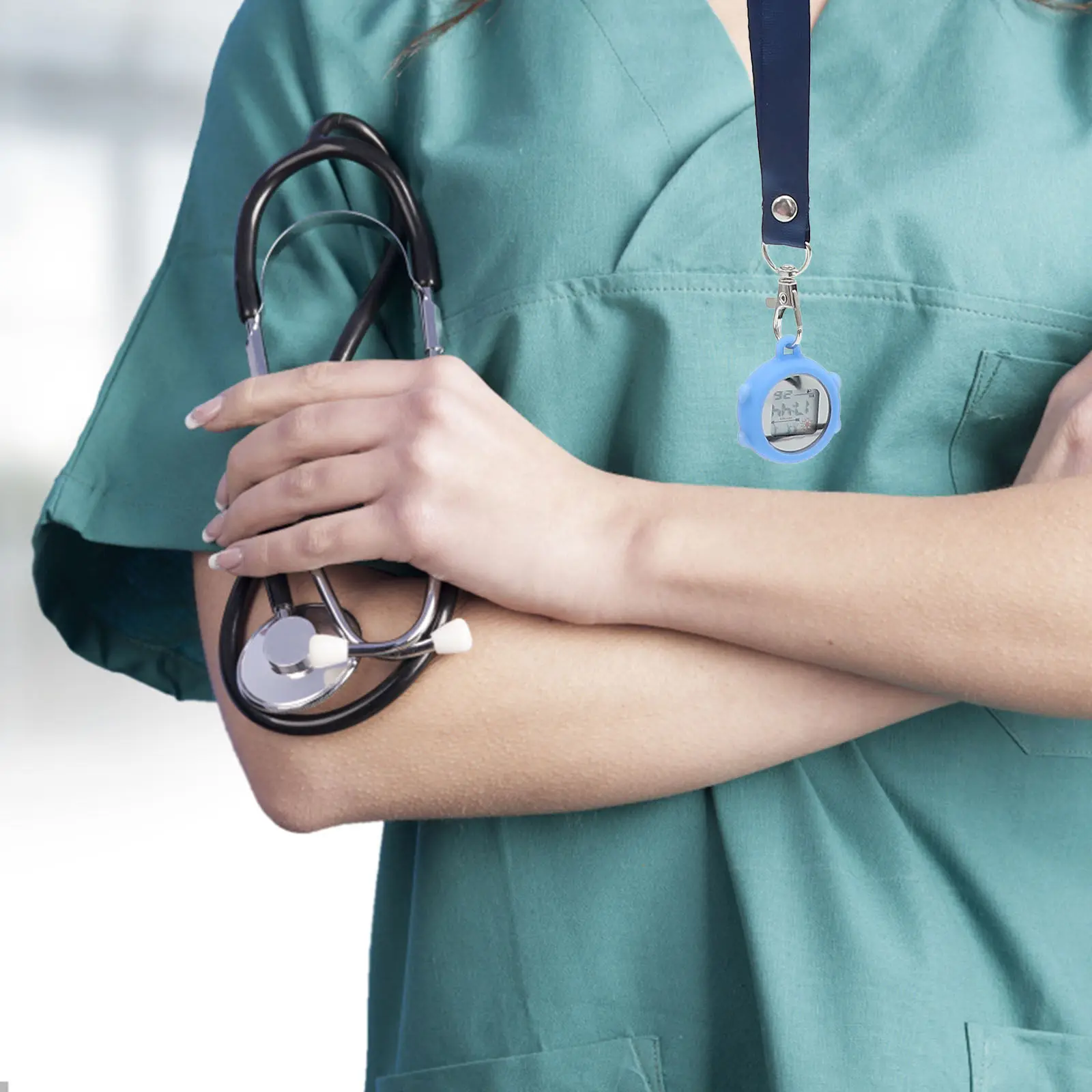 

Медицинские карманные часы для медсестер с подсветкой, портативные, круглые, с клипсой, для студентов, врачей, медсестер, подарок для женщин и мужчин