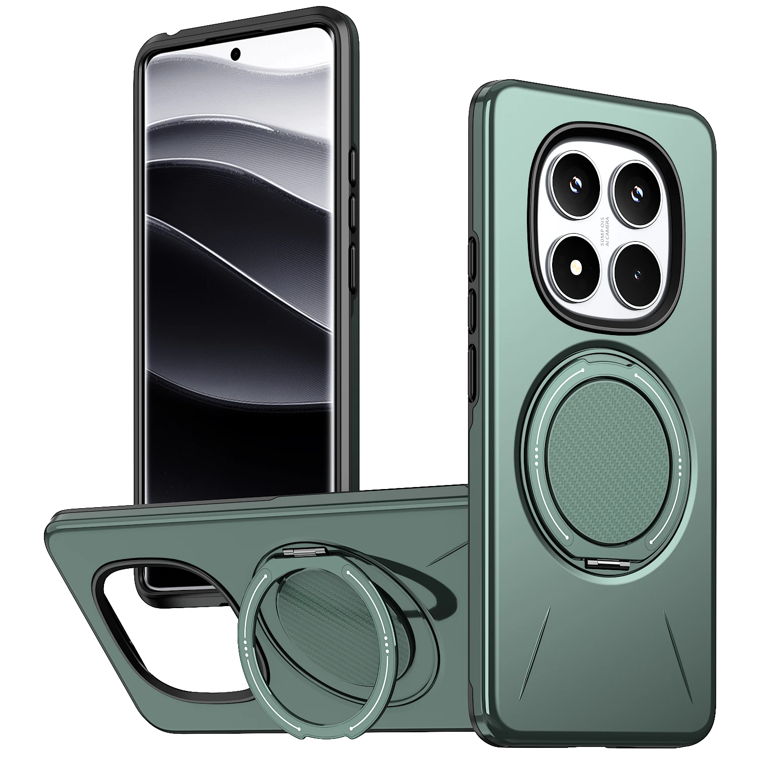

Armor Case for Xiaomi POCO M8 Pro POCO X7 360° Rotating Magnetic Stand Holder Phone Case Shockproof Bracket Cover Fundas