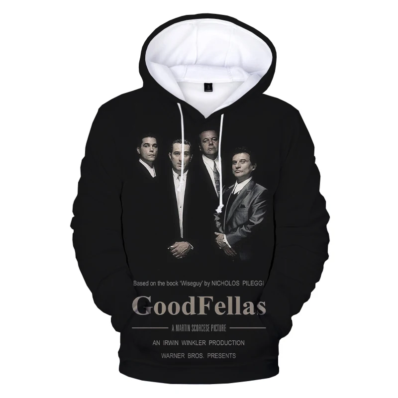 GoodFellas 3D Hoodies Men Women Fashion Casual Long Sleeve Pullover Gangster Film Print Streetwear Oversized Sweatshirts 6XL