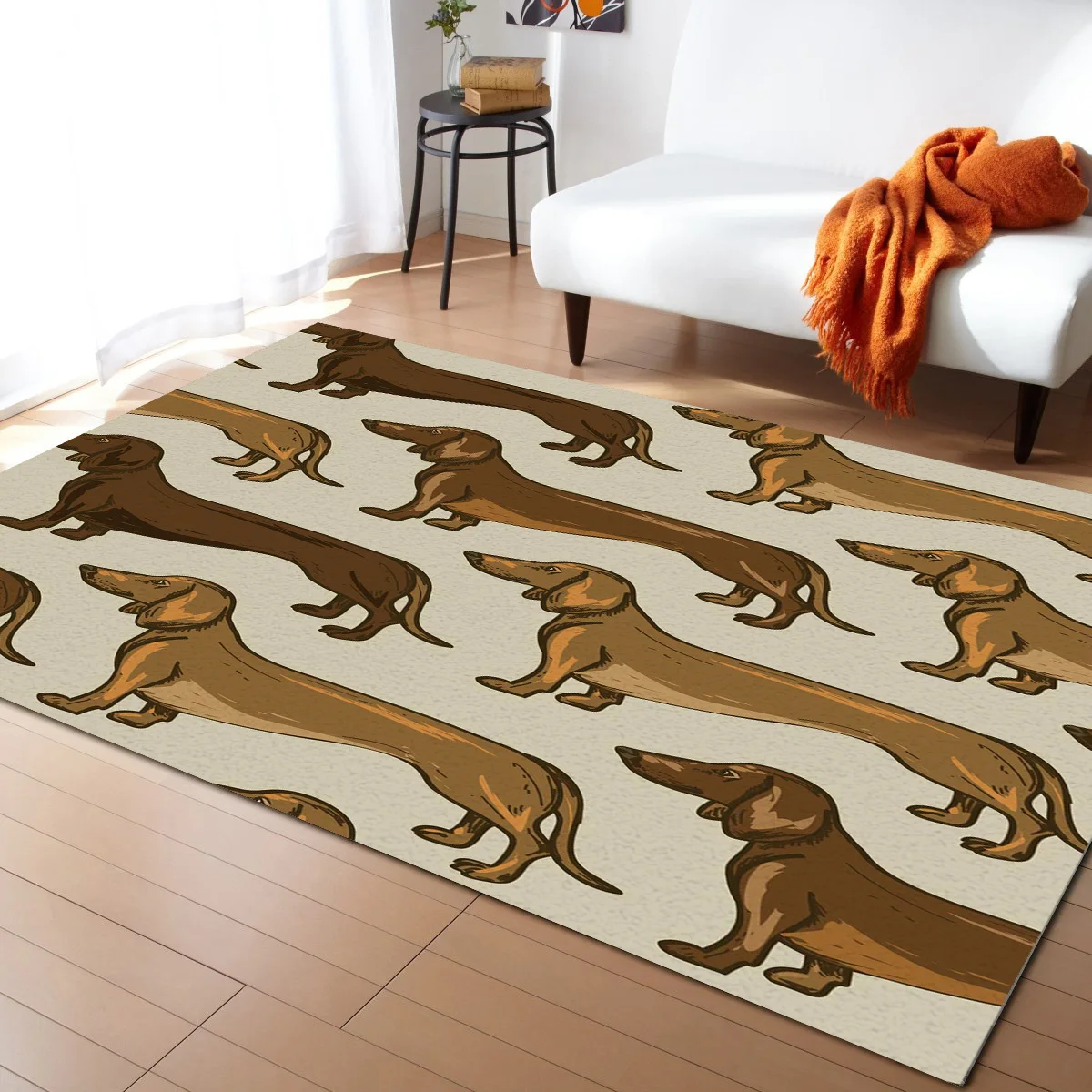 

Animal Dachshund Cute Short Legged Breed Living Room Floor Mat Children's Room Bedroom Bedside Carpet Kitchen Door Mat