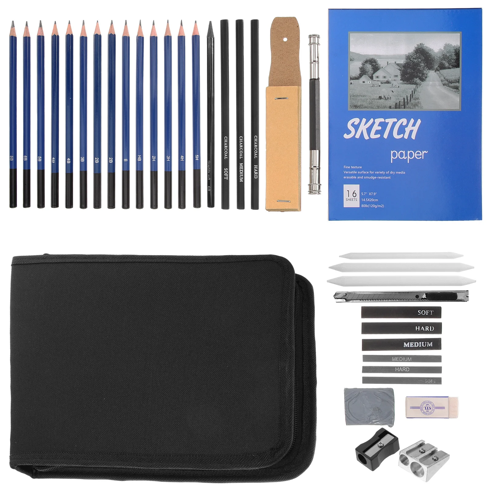 

1Set Sketch Kit Drawing Art Portable High-Quality Sketching Supplies for Painting Drawing Sketch Pencils