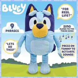 Jouets en peluche Bingo Dog pour enfants, une famille de Bluey, roi prudent, musique, figurine d'anime, animal mignon, chien chantant, beurre, cadeaux de Noël, nouveau