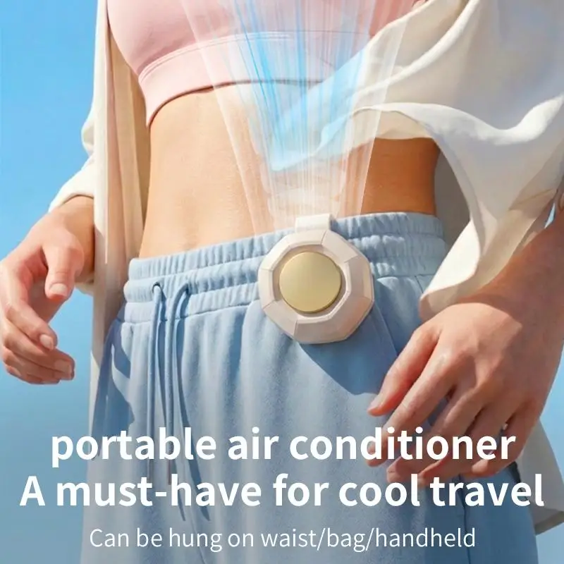 

Mini Clip On Fan Portable Wearable Bladeless Fan Rechargeable Rotatable 3-Speed Electric Fans Outdoor Hands-Free Cooling Fan