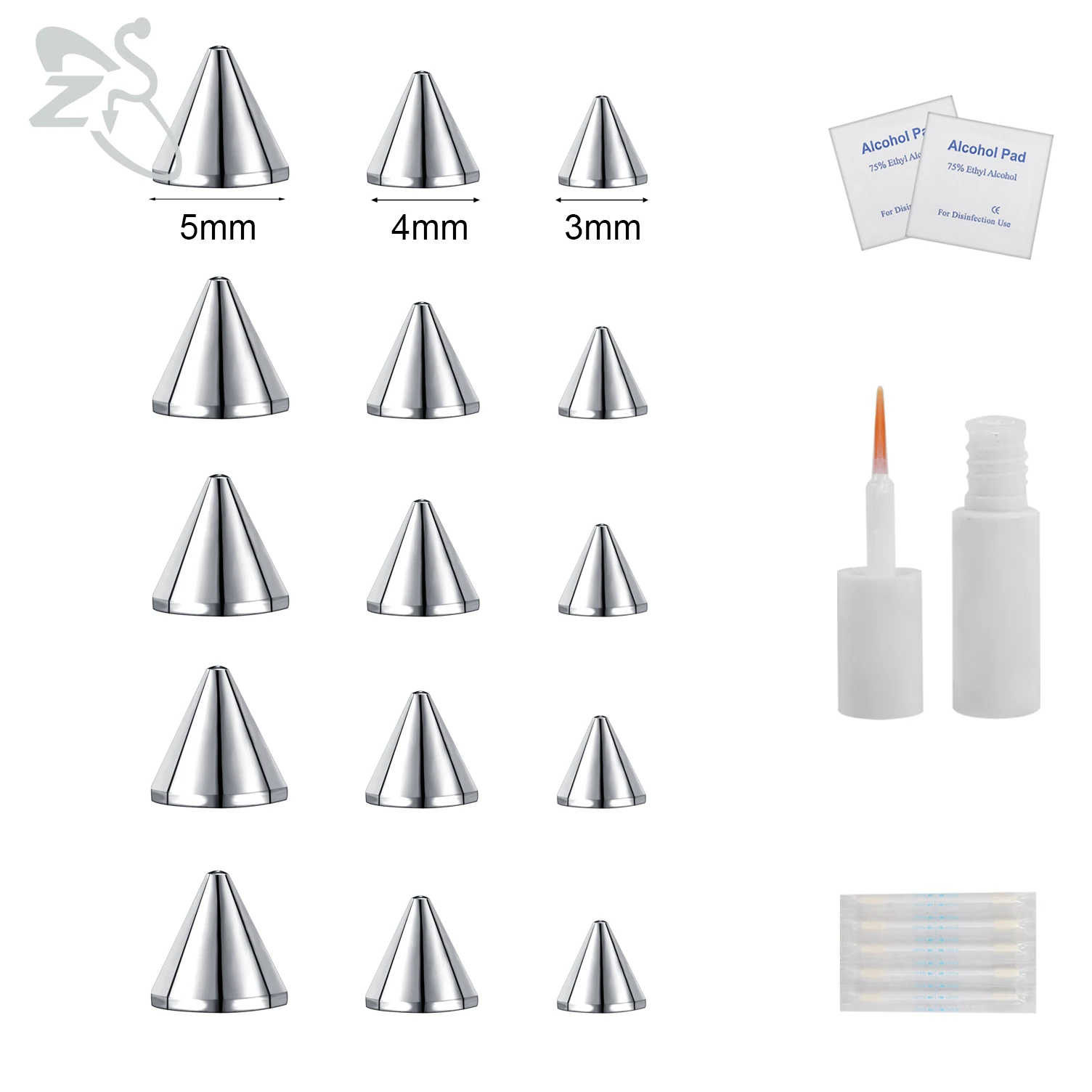 Fake Eyebrow Ring Set for Non-Piercing Body Jewelry