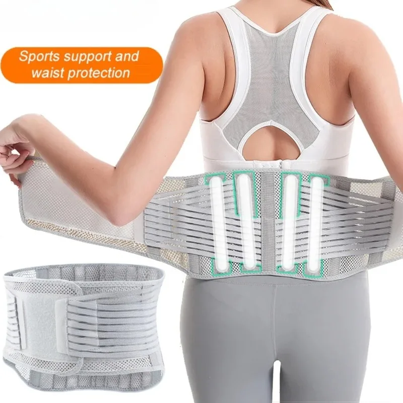 Adjustable Waist Trainer Belt Men Women Lower Back Brace Spine Support Waist Belt Orthopedic Breathable Lumbar Corset