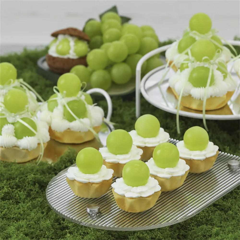 

artificial foods display props hotel bar cafe store shop decor party supplies fake simulation grape fruit tart Puff cake model